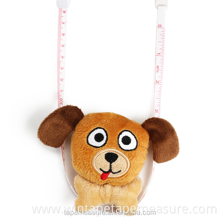 Gift promotional mini toy cartoon style measuring tape eco-friendly fiberglass elastic tape measure